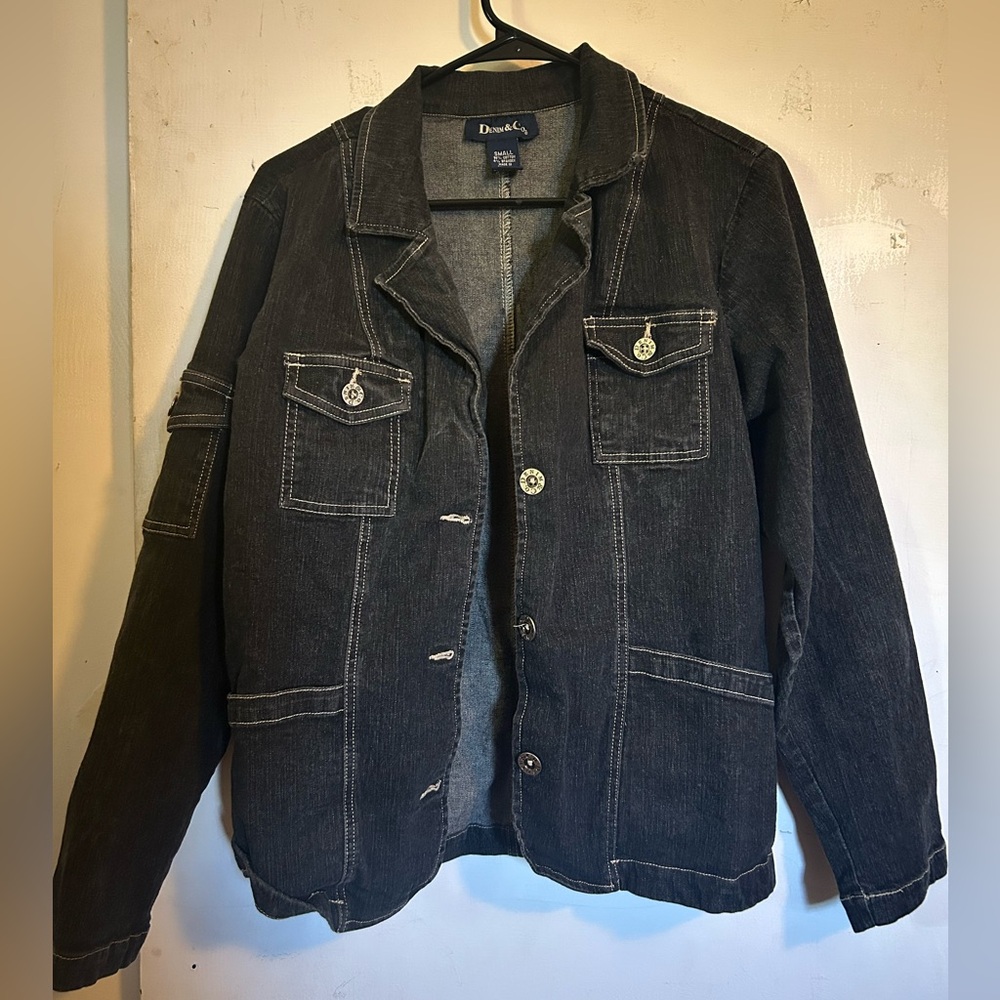 Denim & Co. blazer style denim jacket